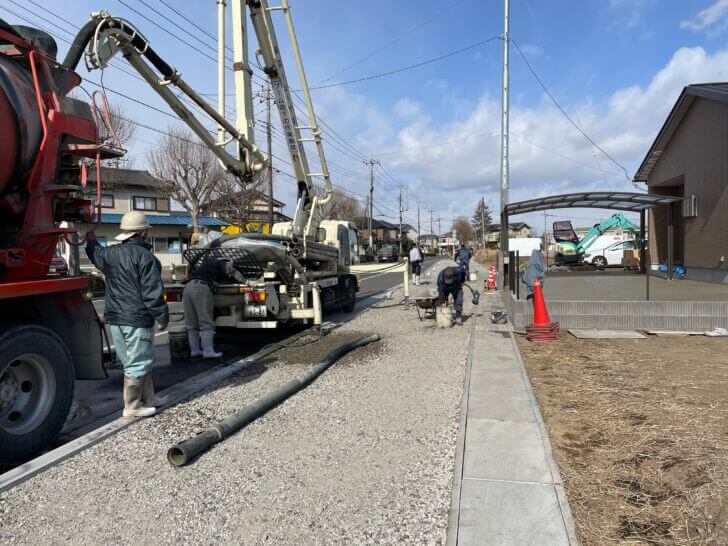 栃木県　宇都宮市 Ｔ様邸　外構工事　土間コンクリート