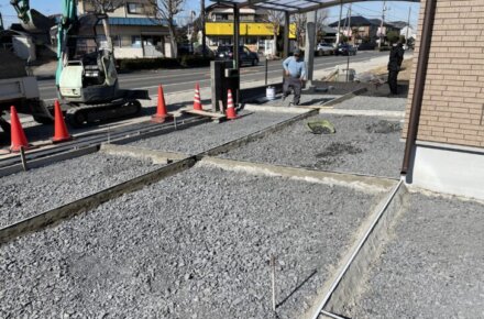 栃木県　宇都宮市 Ｔ様邸　外構工事　土間コンクリート