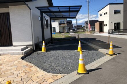 栃木県　さくら市　A様邸　外構工事　カーポート設置