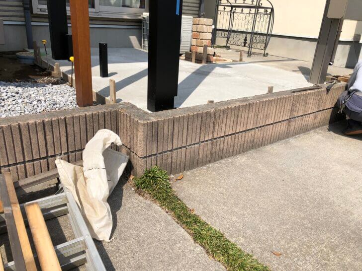 栃木県　宇都宮市　Ｋ様邸　外構工事　駐輪スペース、スロープ他工事
